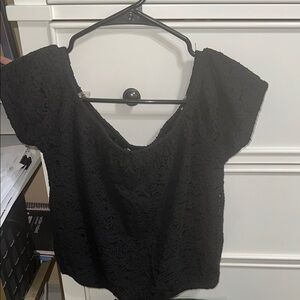 Ardene Black Short Sleeve Blouse